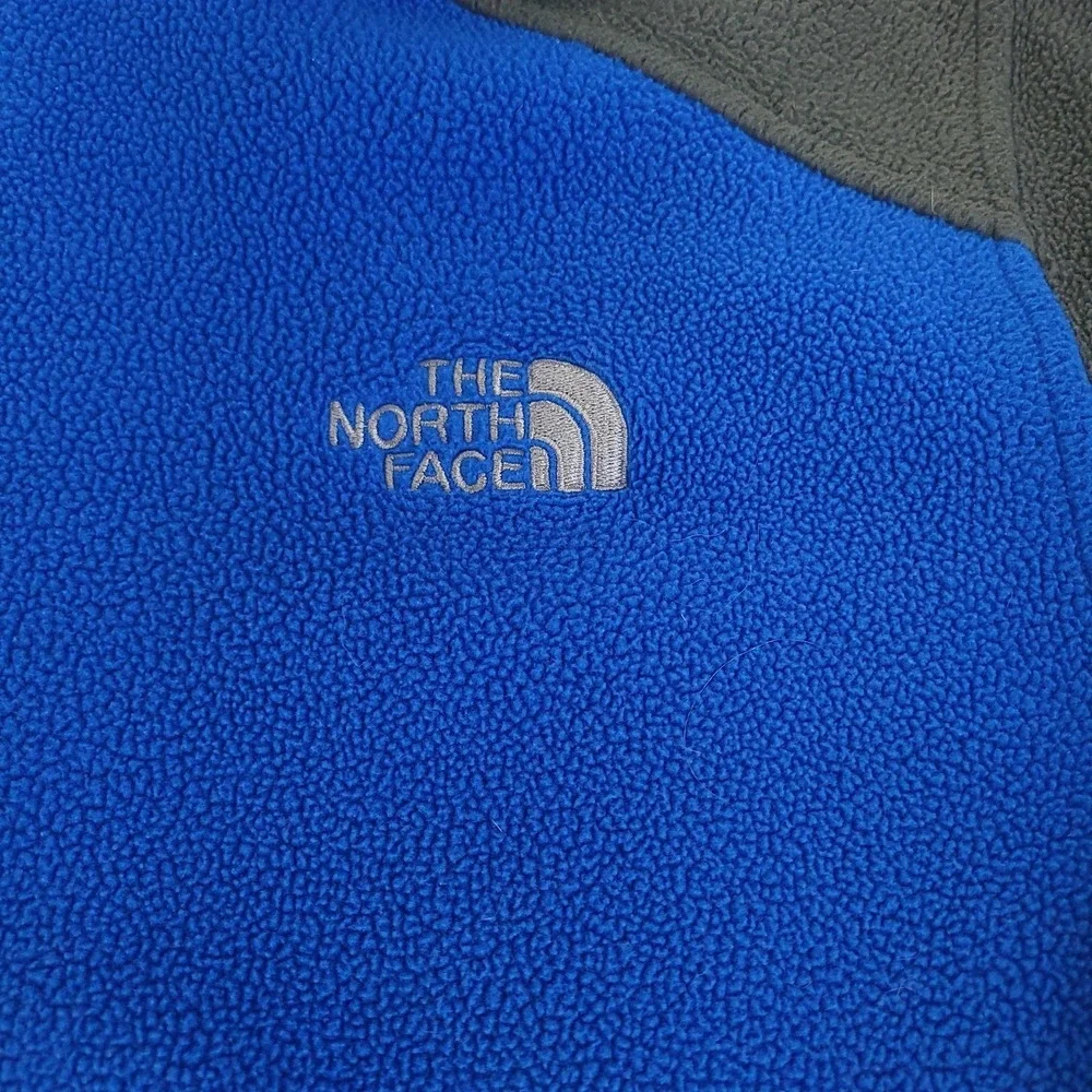 The North Face Flashdry Fleece Jacket Mens Large Blue and Charcoal Lightweight
